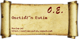 Osztián Eutim névjegykártya